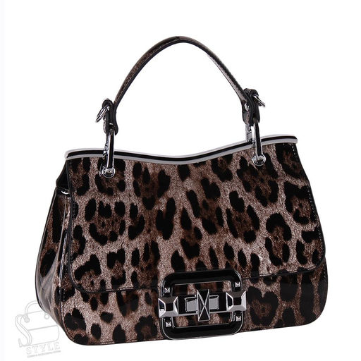 Сумка женская кожаная 6061Q leopard brown Polina&Eiterou