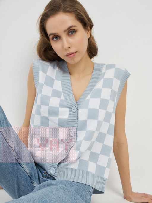 Жилет женский 5221-1740. 1267/798 туманная роса/белый