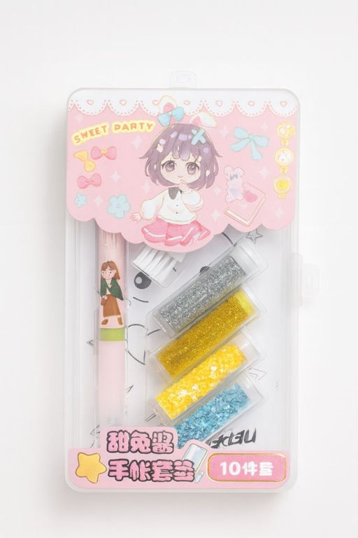 Клеевая ручка с блестками 4 цвета "Sweet party", pink