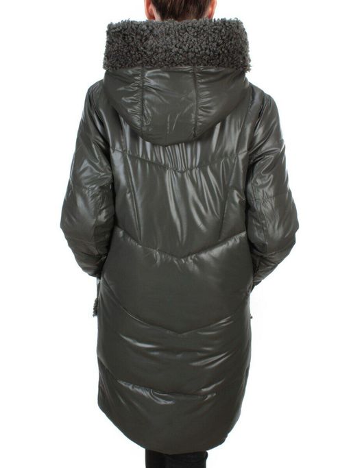 21-985 DARK GREEN Пальто зимнее женское AIKESDFRS (200 гр. холлофайбера) - Fashion фото 5