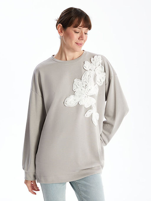 Nak??l? Oversize Kad?n Sweatshirt Tunik - Waikiki фото 3