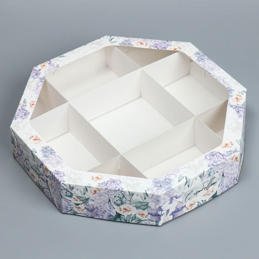 Цена за 5 шт. Коробка кондитерская, упаковка, «С любовью», 27×27×5 см