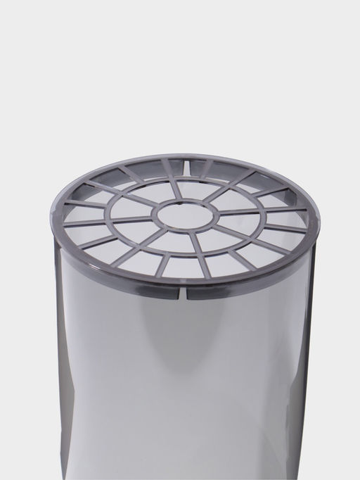 Ваза для цветов с крышкой «Альваро», 25×15 см, пластик, серая