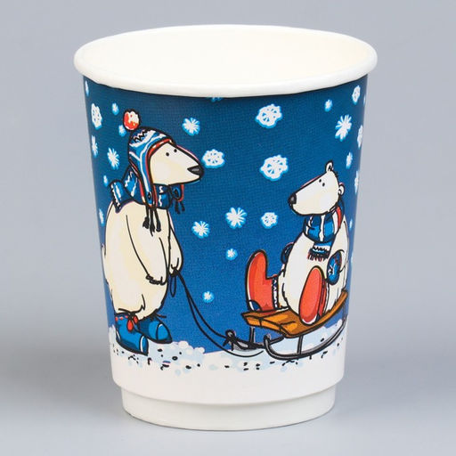 Цена за 20 шт. Стакан бумажный Мишки двухслойный, Soft Touch, 250 мл - Simaland фото 3