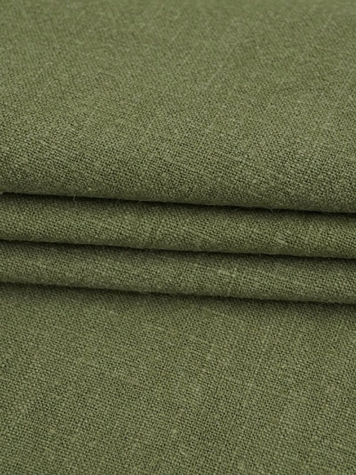 Крапива Рами (Ramie) цв.Винтажный темный хаки, ш.1.4м, крапива-100%, 240гр/м.кв - Купава фото 7