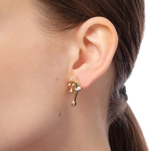 Серьги металл Таяние капли, цвет золото - Queen fair фото 6