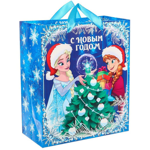 Пакет подарочный «С Новым годом!», 23×27×11.5 см, упаковка, Холодное сердце