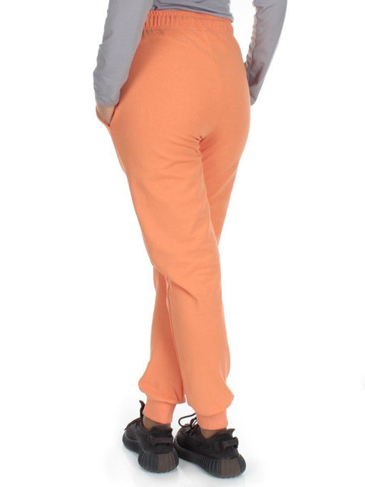 Q-02 ORANGE Брюки спортивные женские (85% хлопок, 15% полиэстер) - Фабричный китай фото 6