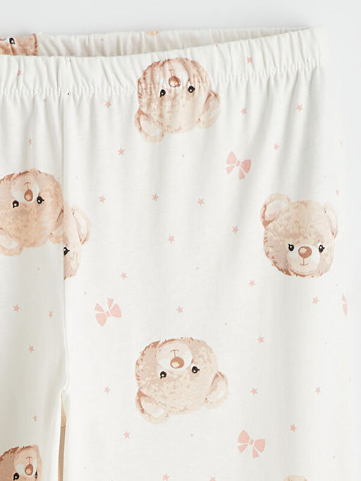 Beli Lastikli Ay? Bask?l? Kad?n Pijama Alt?