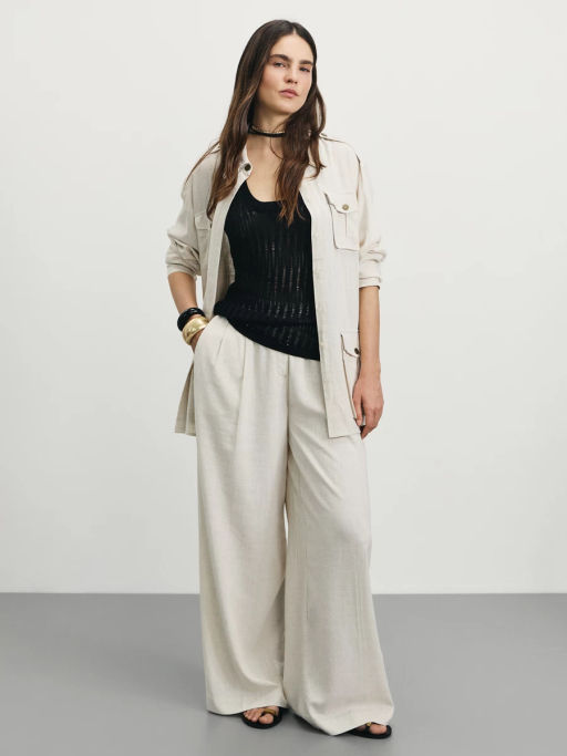 Майка ажурной вязки из вискозы / Zarina  фото 3