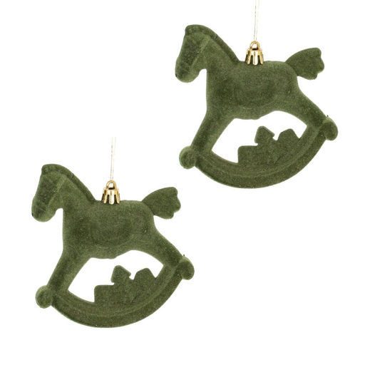 Набор из 2шт, Украшение новогоднее "Лошадка", L10 W5 H11 см