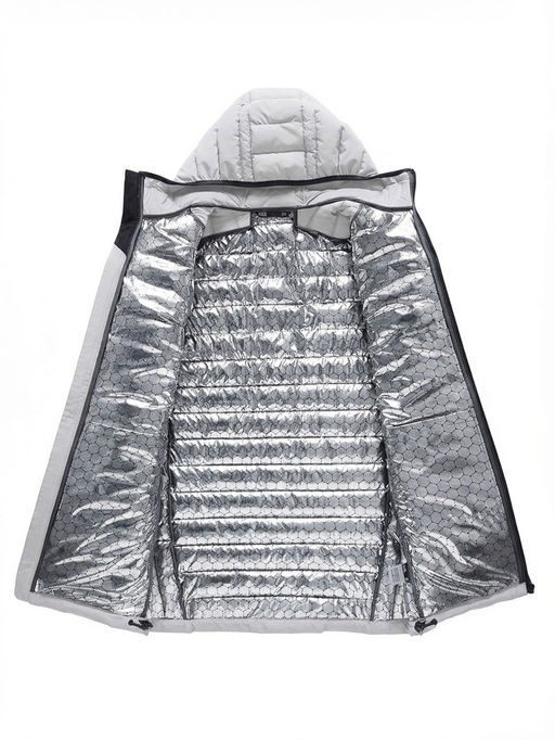 Куртка мужская удлинённая стёганая с капюшоном и графеновой подкладкой утеплитель тинсулейт