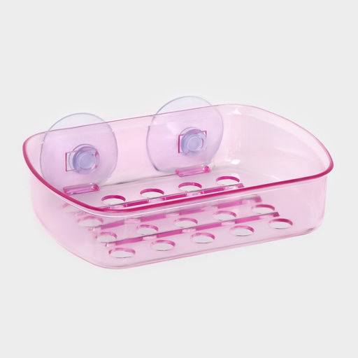 Цена за 2 шт. Мыльница на присосках Bath Collection, пластик, 13×10×3 см, МИКС