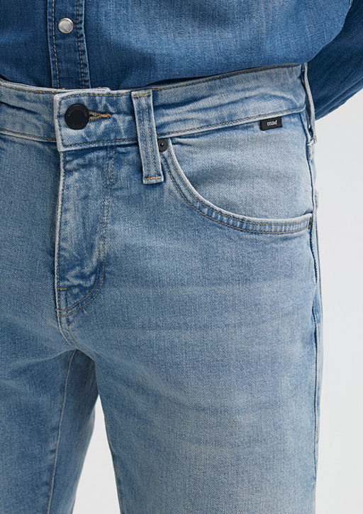 Kvnc Mavi Black Golgeli Ac?k Indigo Mavisi Jean Pantolon  фото 8