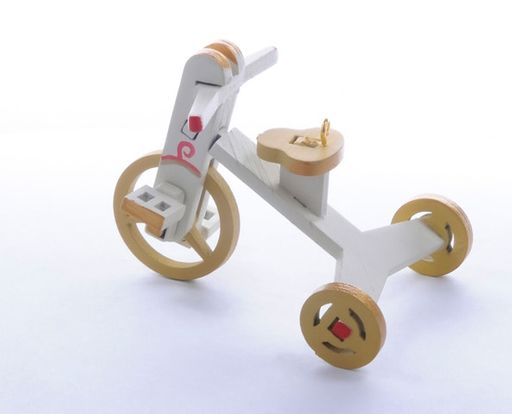 Елочная игрушка - Детский велосипед 1013 Classic Yellow Wheels - Idh фото 3