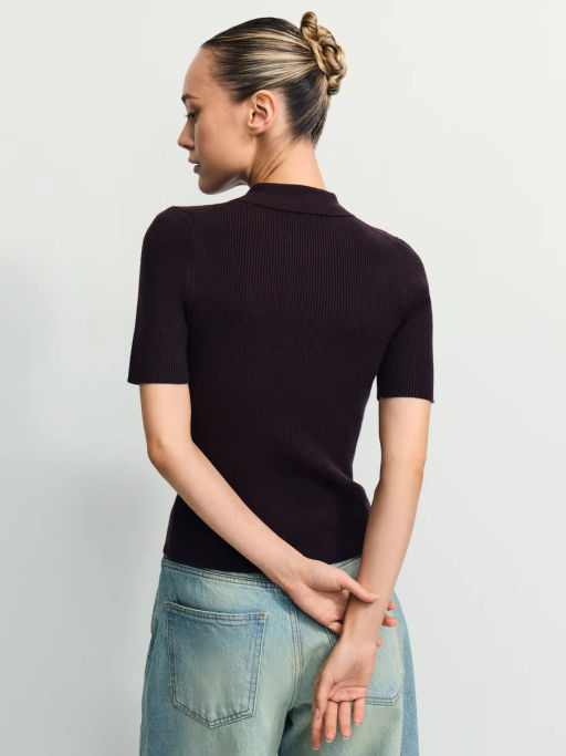 Джемпер в рубчик с молнией / Zarina фото 5