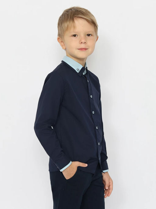 CRB wear/CWKB 63280-41 Рубашка для мальчика,темно-синий/Ex.Cherubino фото 3