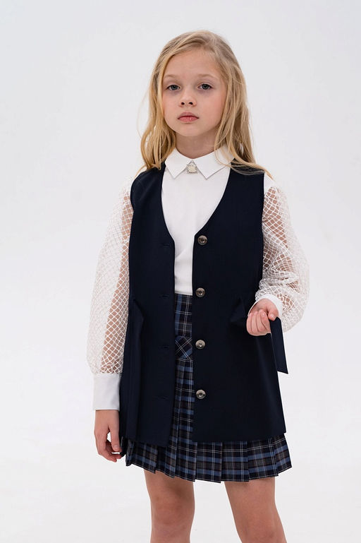 Школьный жилет для девочки Mooriposh, модель 1111