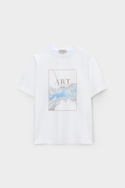 ЕВТ 3311/белый(голубые цветы) фуфайка жен