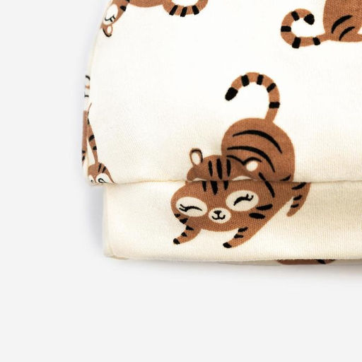 Цена за 3 шт. Чепчик (шапочка) Крошка Я Тигруля, бежевый, р.40  фото 2