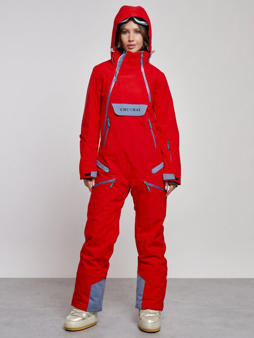 Горнолыжный комбинезон женский зимний красного цвета 2323Kr - Chunmai фото 6