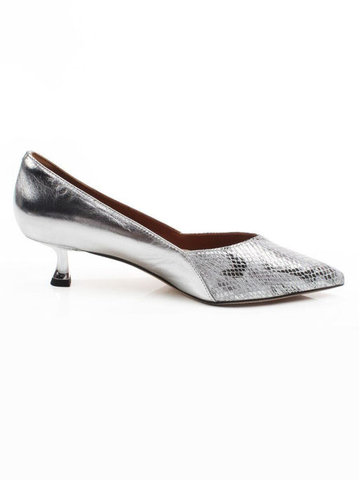 06-P3166 GREY/SILVER Туфли женские (натуральная кожа)