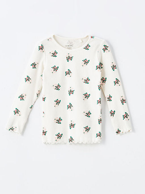 Bisiklet Yaka Bask?l? K?z Bebek Pijama Tak?m - Waikiki фото 2