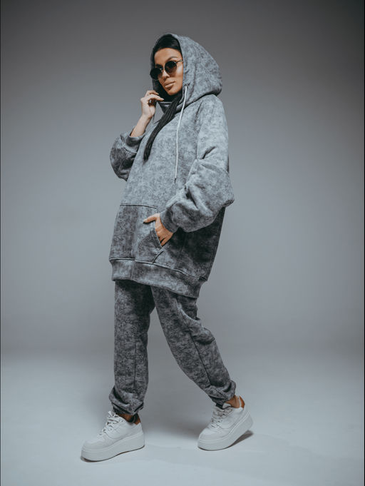 Ваниль худи женское (светло-серый варенка)