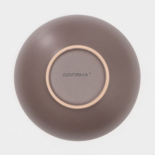 Набор тарелок Доляна «Пастель», 18 предметов: 6 тарелок d=19 см, 6 тарелок d=27 см, 6 мисок d=19 см, керамика, коричневый