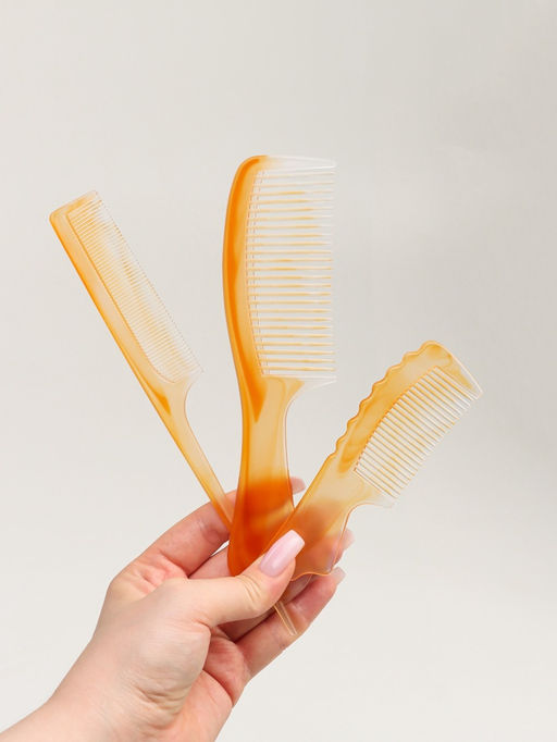 Набор парикмахерский, 4 предмета, 22(±1) см, цвет «янтарный»