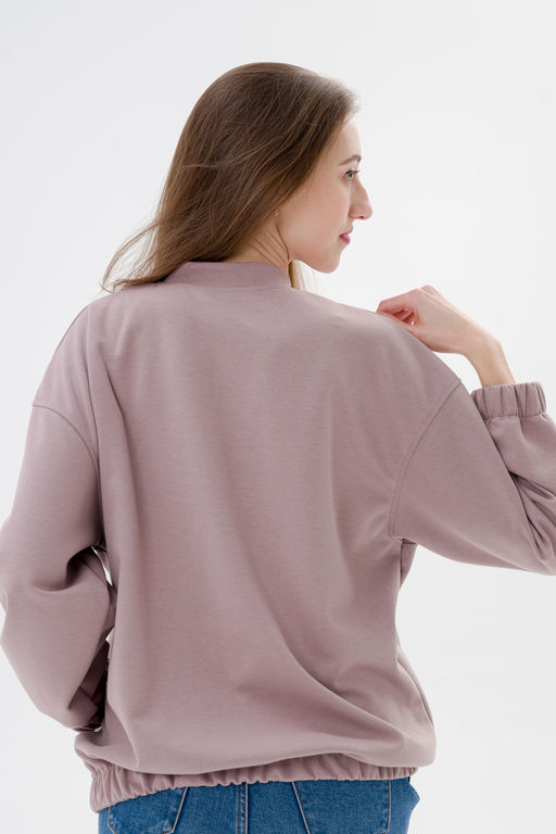 Бомбер из коттон фита кофе макси - Амадэль фото 16