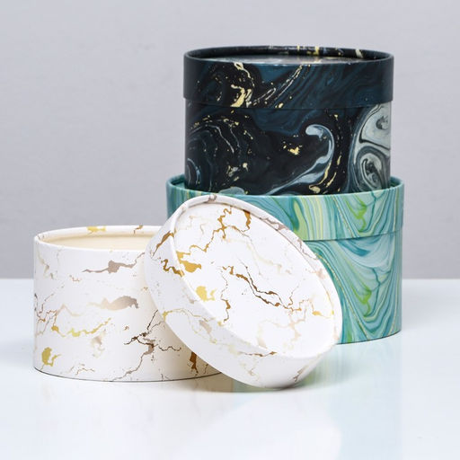 Набор шляпных коробок 3 в 1 «Тонкие грани», 16×10.14×9.13×8.5 см