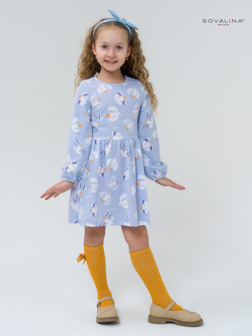 Платье Моана чайки на голубом ВБ - Sovalina фото 9
