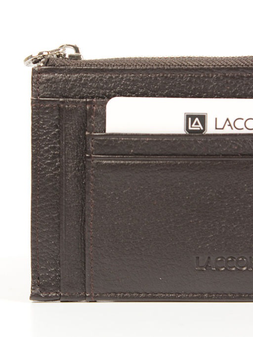LACCOMA кредитница LA-6999-темно-коричневый натуральная кожа