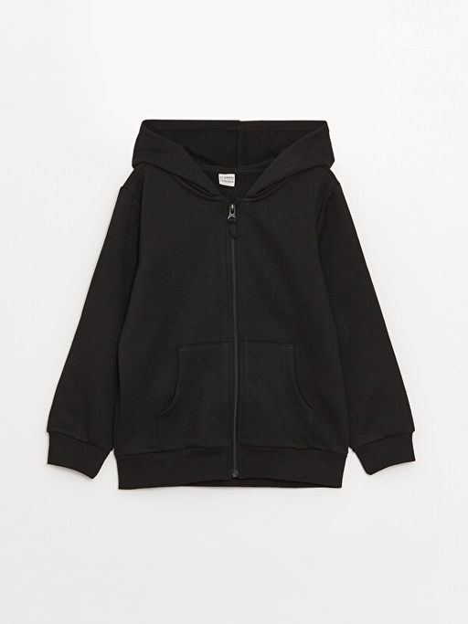 Kap??onlu Basic Uzun Kollu K?z ?ocuk Fermuarl? Sweatshirt - Waikiki фото 3