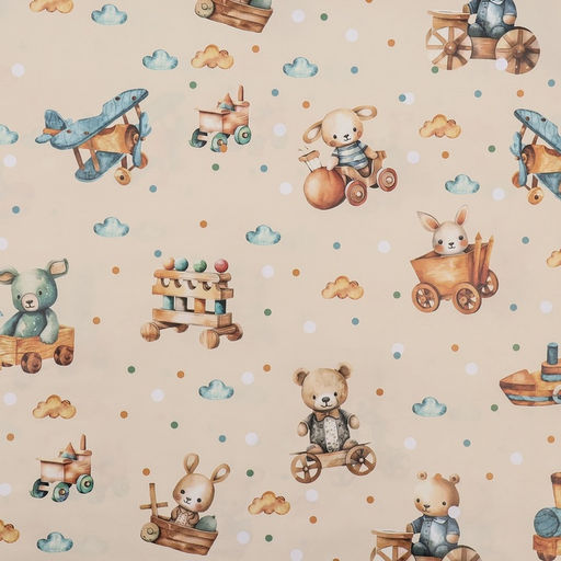 Цена за 10 шт. Бумага упаковочная глянцевая «Детские игрушки», 100×70 см