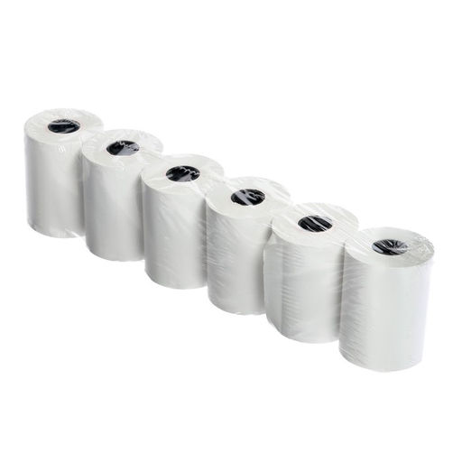 Цена за 6 шт. Чековая лента термо 57 мм × 22 м, 57×12×22, плотность 50 г/м²