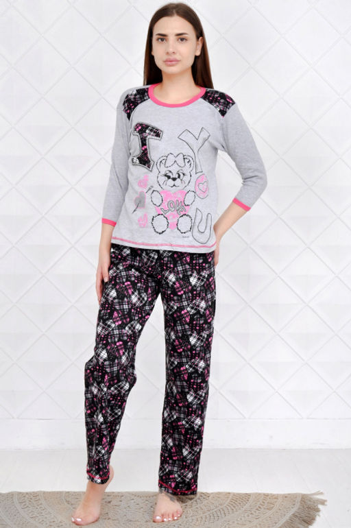 Арт. 4473 Пижама с брюками 54-58 (3 шт) Цвет:ассорти