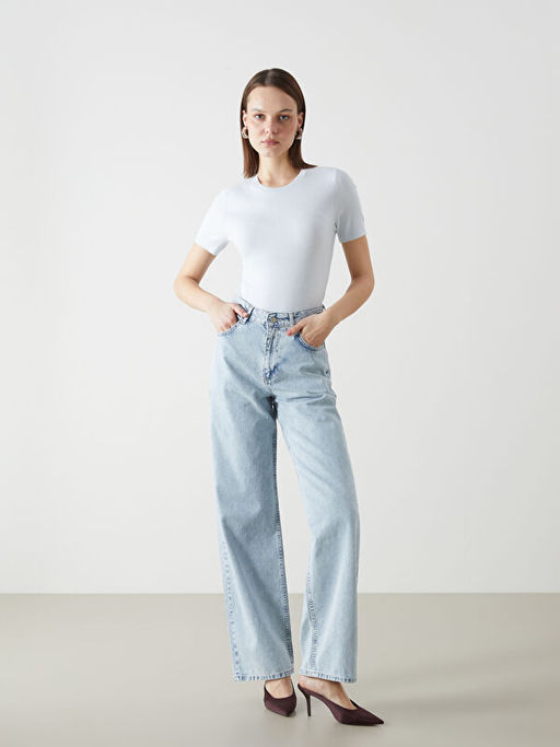 Baggy Fit Kad?n Jean Pantolon
