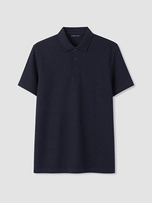 Regular Fit Polo Yaka Dokulu Erkek Ti??rt
