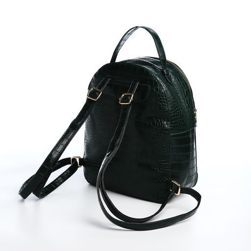 Рюкзак женский из искусственной кожи на молнии, 1 карман, цвет зелёный - Simaland фото 2