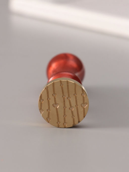 Печать для сургуча с пластиковой ручкой «Сердечки на нитях», 6.3×2.5×2.5 см