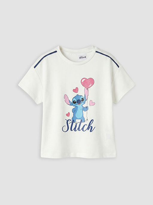 Stitch Bask?l? K?z ?ocuk ?ortlu Tak?m