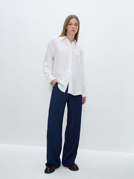 Beli Lastikli Dokulu Kad?n Pantolon