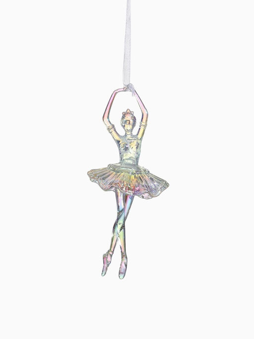 Цена за 2 шт. Ёлочная игрушка «Зимнее волшебство. Балерина пышная юбка перелив» пластик, 17×7.5 см, прозрачный