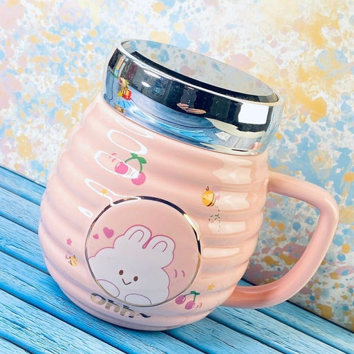 315-037 Детская кружка 470мл с крышкой в под.уп. (х36)Фарфор - Lenardi фото 2