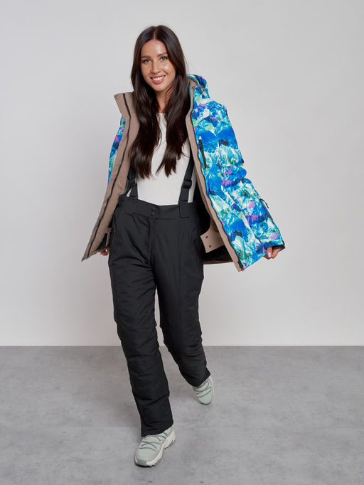 Горнолыжная куртка женская зимняя синего цвета 3320S - Chunmai фото 8