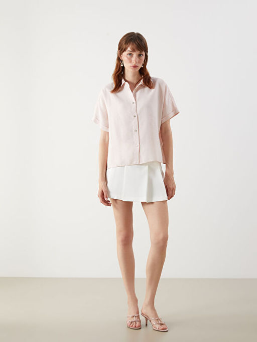 Oversize Modal Kar???ml? Kad?n G?mlek