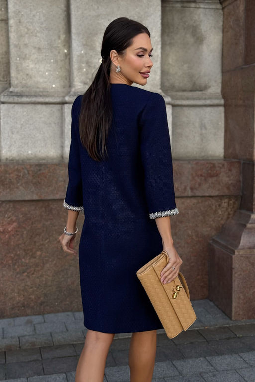 Платье URS 24-377-2 синий  фото 8