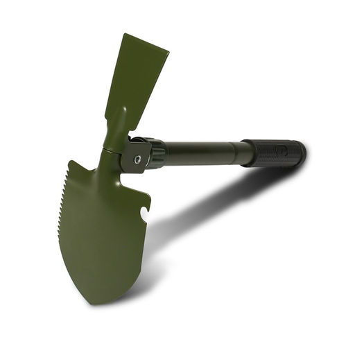 Лопата туристическая, складная, L=41 см, мотыжка, прорезиненная рукоять, в чехле, Greengo